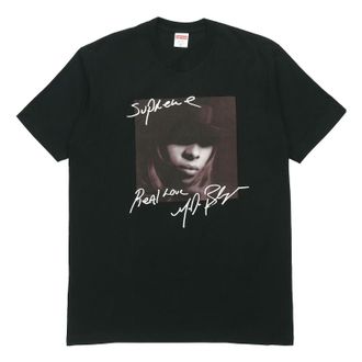 SUPREME Week 1 Mary J. Blige Tee Character Printing Short Sleeve Unisex Black SUP-FW19-229