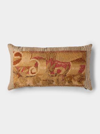 By Walid 18th-Century French Aubusson Tapestry Wool and Linen Cushion (27.5in/70cm)