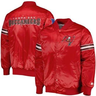 Starter Mens Starter Red Tampa Bay Buccaneers The Pick and Roll Full-Snap Jacket at Nordstrom, Size Medium