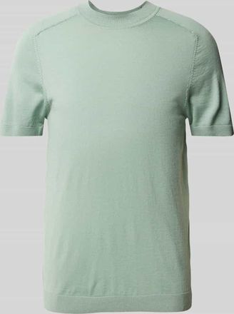 Selected T-Shirt aus reiner Wolle in Hellgruen, Gr&ouml;&szlig;e L