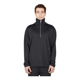 Lanvin Polo Sweatshirt - male - Lanvin - Sweatshirts - Black - S - Sweatshirts & Hoodies