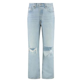 Re/Done Straight Jeans, female, Blue, Size: W27 90s Low Slung Jeans