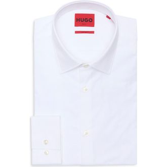 BOSS Koey Slim Fit Dress Shirt in Open White at Nordstrom Rack, Size 15.5R
