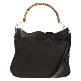 Gucci Borsa a mano in nylon Pre-owned - - Pre-owned - Donna - Marrone - ONE SIZE