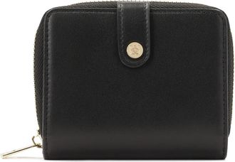 Kazar Zwarte portemonnee met twee compartimenten - Dames - Portefeuilles - Zwart - ONE Size - Leer - Accessoires