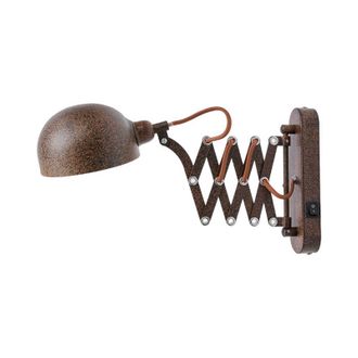 Lindby L&aacute;mpara De Pared curtis En Marr&oacute;n Metal - Lindby