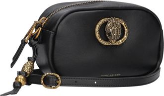Kurt Geiger Zwarte Chelsea Soft Camera Schoudertas - Dames - Schoudertassen - Zwart - ONE Size - Wol - Tassen