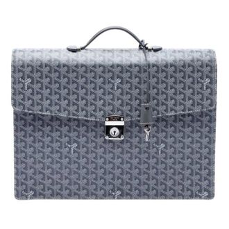 Goyard Pre-owned Serviette Chypre - Dames - Pre-owned - Grijs - Maat: ONE Size Leer