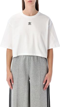 adidas White Essentials Cropped T-shirt