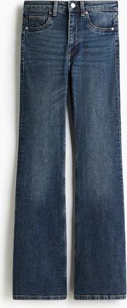 H&M Flared High Jeans in Denim Blue at Nordstrom, Size 10