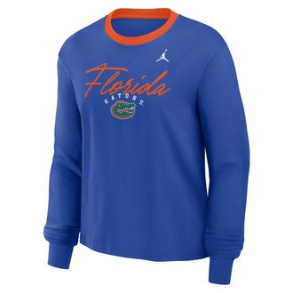 Nike Jordan Womens Florida Legacy Jordan Brand College Long-Sleeve T-Shirt in Blue | 0JN208DDUFN-MGK