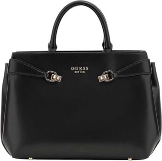 Guess Lorelei Girlfriend Satchel Handtas - Dames - Handtassen - Zwart - ONE Size - Leer - Tassen
