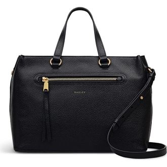 Radley London Pickwick Medium Ziptop Satchel Bag in Black at Nordstrom