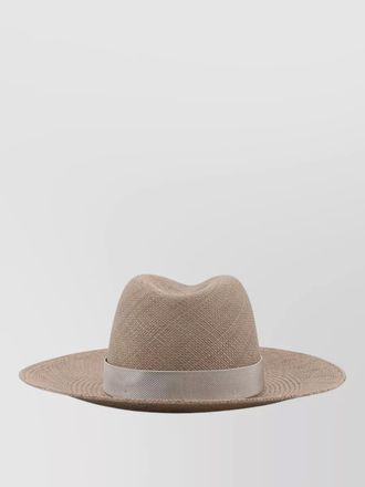 Brunello Cucinelli wide-brim straw fedora hat