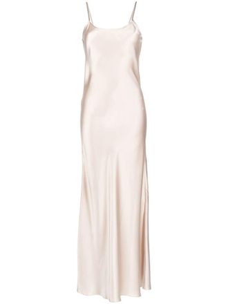 VOZ liquid silk slip dress - Neutrals