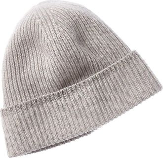 Portolano Lurex Ribbed Cashmere Beanie
