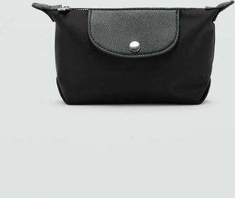 Mango Necessaire medio nylon combinato nero - Donna - Taglia unica - MANGO