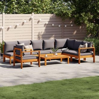 vidaXL Set De Sof&aacute;s De Jard&iacute;n Con Cojines 6 Pzas Madera Maciza Acacia Vidaxl