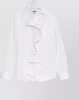 Msgm long sleeve top ruffled detail