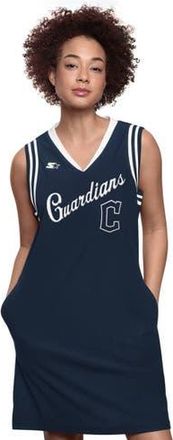 Starter Womens Starter Navy Cleveland Guardians Fast Track Sneaker V-Neck Dress at Nordstrom, Size X-Large