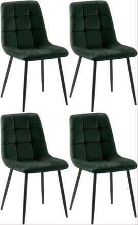 Clp Clp - Lote De 4 Sillas De Comedor Antibes Verde
