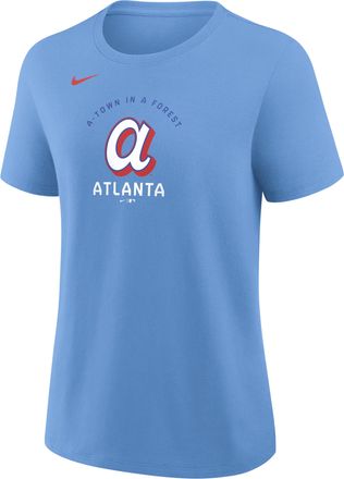 Nike Atlanta Braves City Connect Nike Womens MLB T-Shirt in Blue | 01K94EYAW-PBY