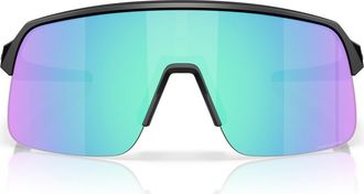 Oakley Prizm Everyday 34mm Rectangular Sunglasses in Matte Black Prizm Sapphire at Nordstrom