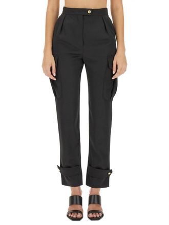 Alexander McQueen Wool Military Trousers - Black