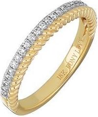 Bony Levy Diamond Two-Tone Stacking Ring in 18Ky Gold at Nordstrom Rack, Size 6.5