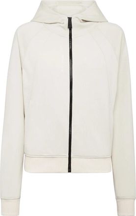 Plein Sport Hoodie Sweatjacket Basic - Dames - Sportshirts - Beige - XS - Katoen - Fitness