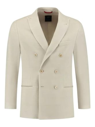 Fay double-breasted blazer - men - Fabric - 46 - Neutrals