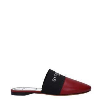 Givenchy Womens Sandals Slipon - Dark Red Leather - Size EU 35