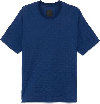 Givenchy T-shirt con monogramma 72 - Blu