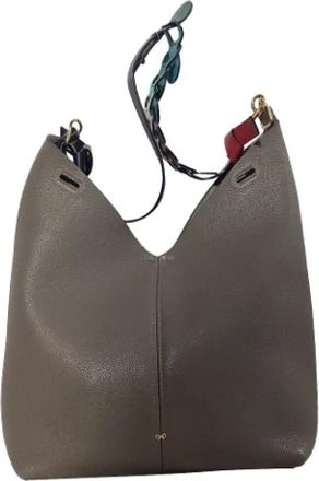 Anya Hindmarch Pre-owned Shoulder Bags, female, Gray, Size: ONE SIZE Pre-owned Leather handbags