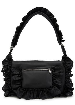 Simone Rocha Simone Rocha Pillowcase Ruffled Nylon Shoulder bag - Black - One Size