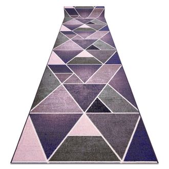RugsX RugsX Anti-Slip Triangles Runner in Purple | Size: 120 cm x 390 cm