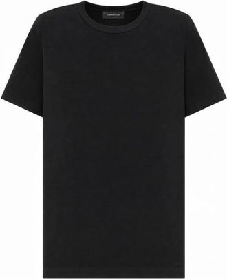 Fabiana Filippi Tops, Dames, Zwart, XS, Katoen, Katoenen T-shirt
