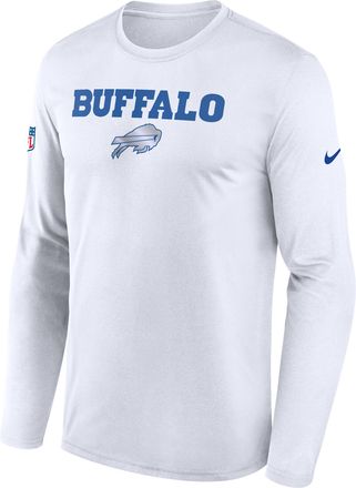 Nike Buffalo Bills Rivalries Collection Sideline Legend Nike Mens Dri-FIT NFL Long-Sleeve T-Shirt in White | 02TJ10A81-X5L