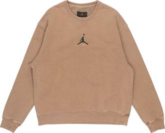 Nike Jordan Mens Air Jordan As J Flt Hrtg Flc Crew Embroidered Logo Sports Knit Pullover Round Neck Autumn Beige DO2308-256