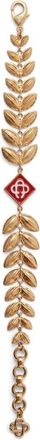 Casablanca Gouden Laurierblad Armband - Dames - Armbanden - Geel - ONE Size - Accessoires