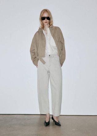 Mango Jeans balloon cuciture grigio denim - Donna - 38 - MANGO