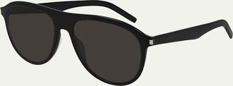 Saint Laurent Mens Round Acetate Sunglasses