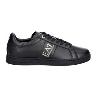 Emporio Armani Emporio Armani Ea7, Schoenen, Heren, Zwart, 44 2/3 EU, Leer, Classic Leather Sneakers