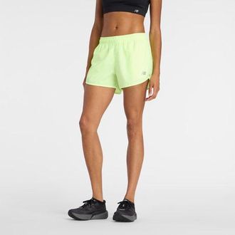 New Balance Donna Sport Essential Short 3 in Verde, Politessuto, Taglia XS