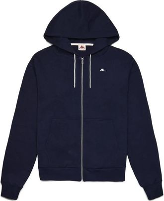 Kappa Portos Hoodie- Blauw Navy - Heren - Vesten met rits - Blauw - L - Katoen - Hoodies & sweatvesten