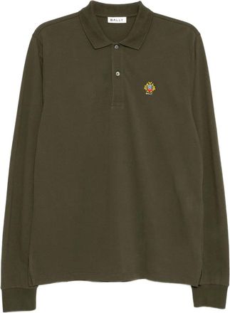 Bally Poloshirt met geborduurd logo - Groen