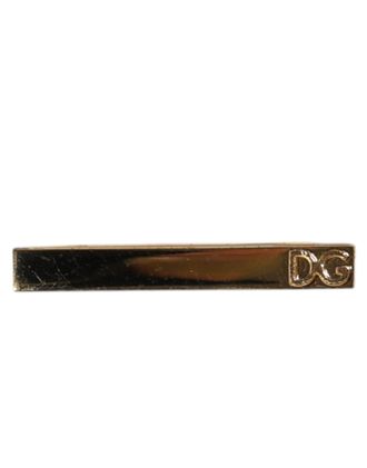 Dolce & Gabbana Gouden Kleur Messing Kristal Merkaccessoire Stropdas Clip Bar