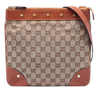 Gucci Pre-owned Cross Body Bags, female, Beige, Size: ONE SIZE Pre-owned Canvas Crossbody Bag