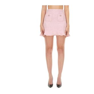 Self Portrait Gonna corta con bottoni testurizzati - - Skirts - Donna - Rosa - M