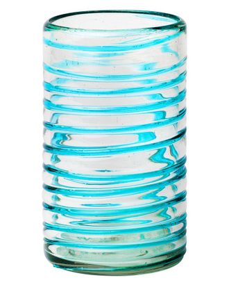 10 Strawberry Street Set Of 6 Meridia Hiball Handblown Mexican Glasses